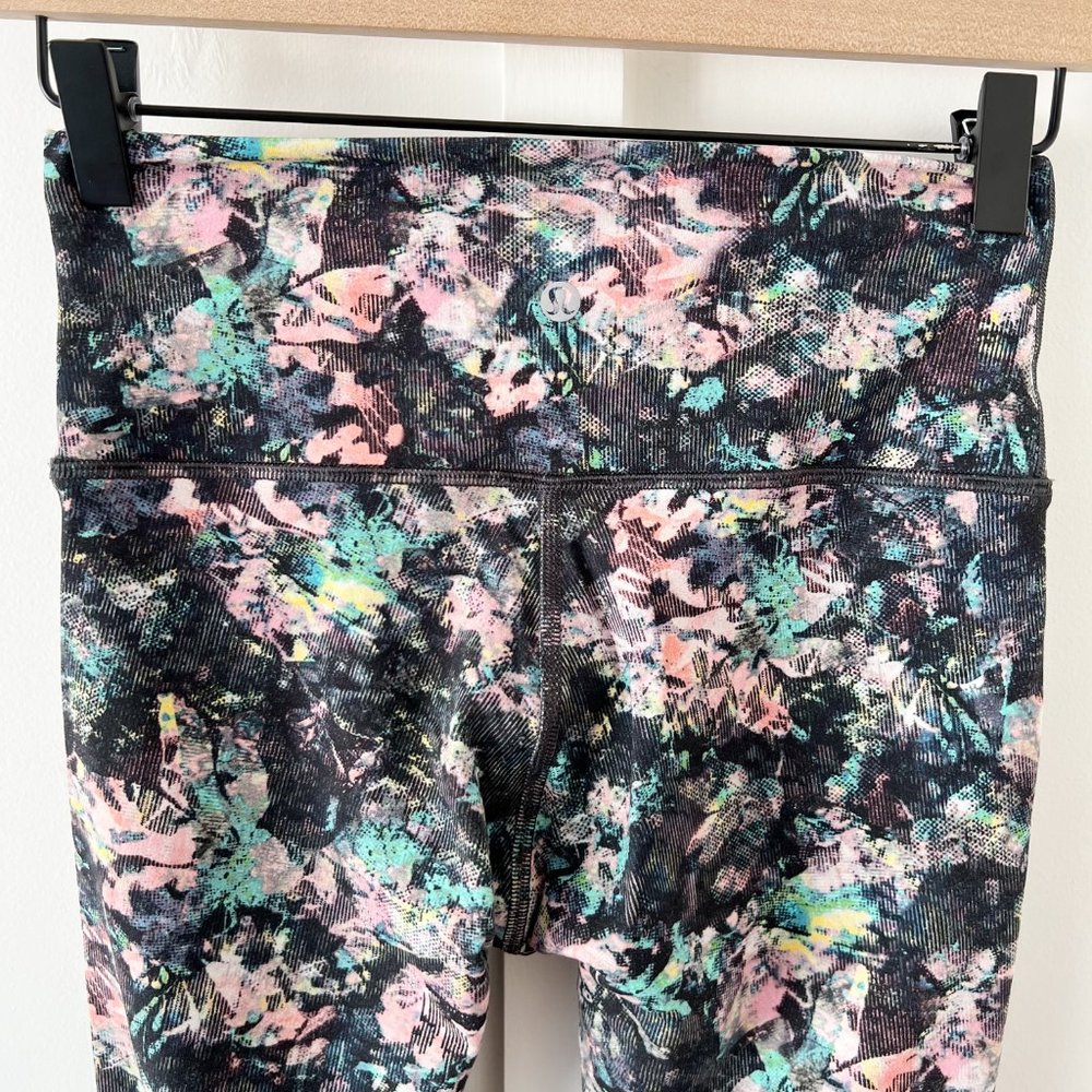LULULEMON black dappled daze Wunder Under High-Rise 7/8 Tight - Picture 10 of 12